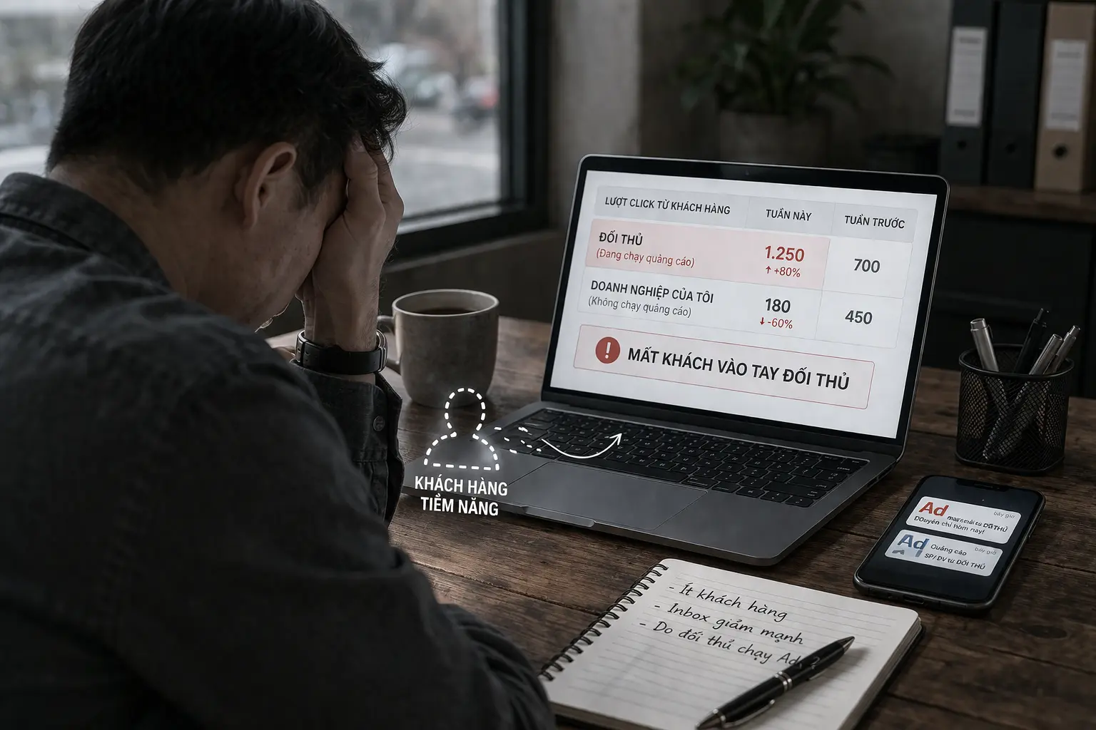 Đối thủ có quảng cáo
