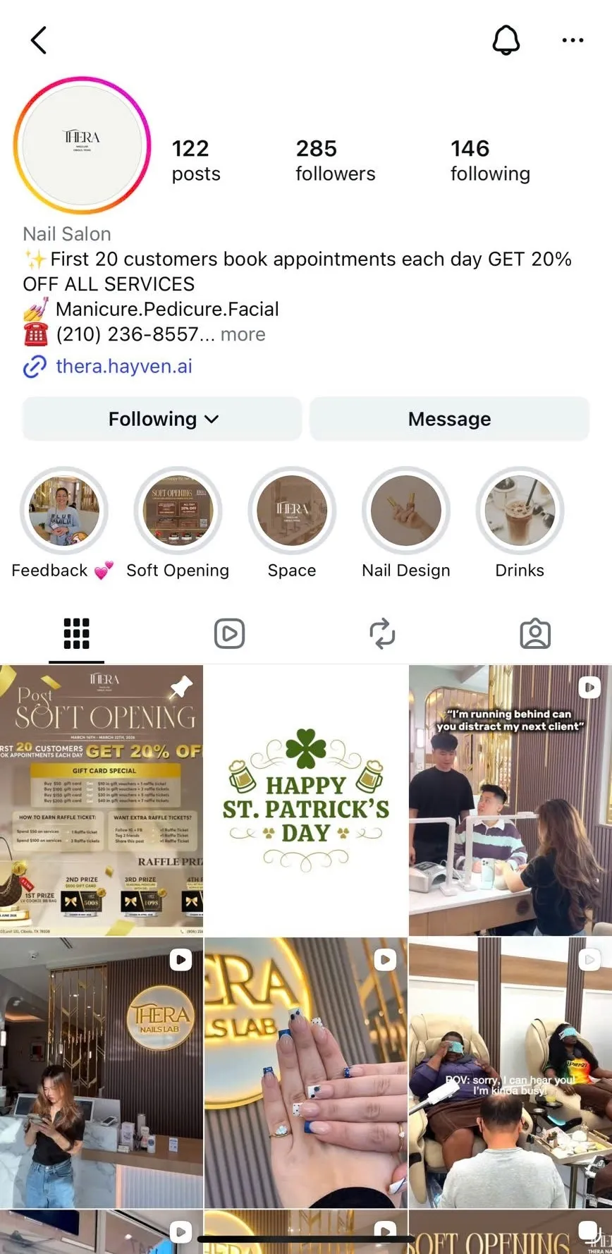Thera Nails Lab Instagram Profile